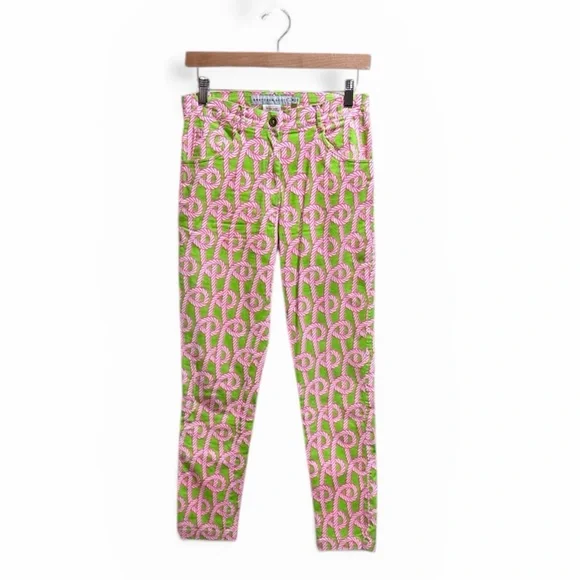 Gretchen Scott Designs Size Small Pink & Green Patterned Trouser Pants - Picture 1 of 10